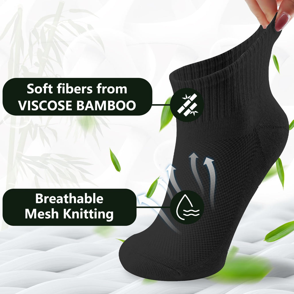 Bamboo Viscose Ankle Socks 6 Pairs U956