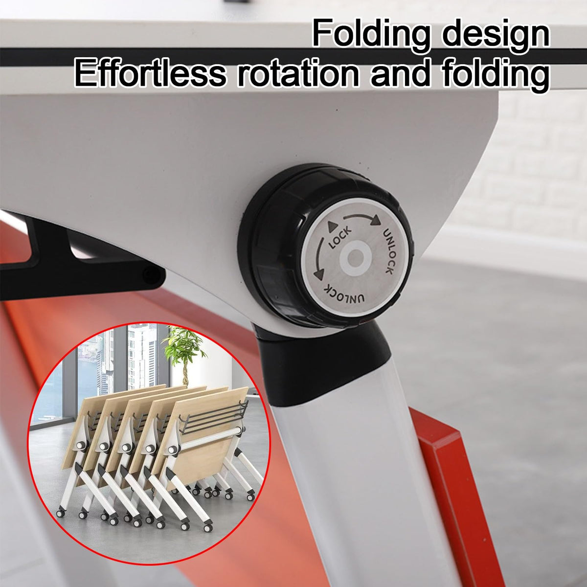 Folding Conference Table with Casters Y4615