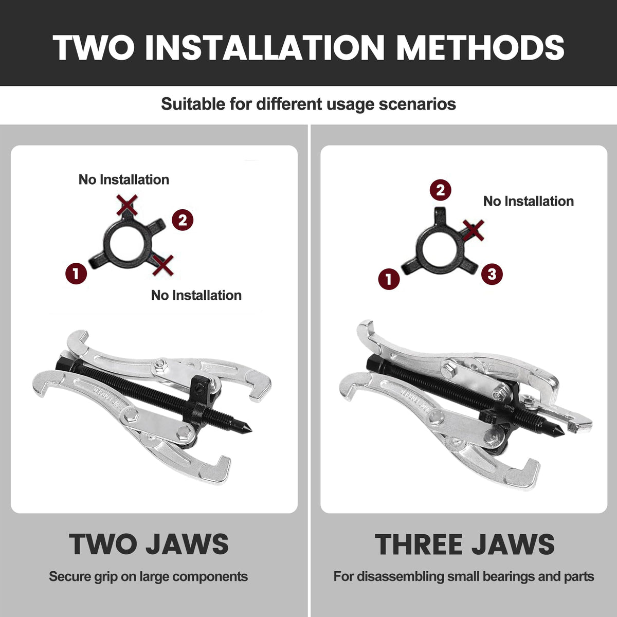 3 Jaw Gear Puller Set with Reversible Jaws W95698