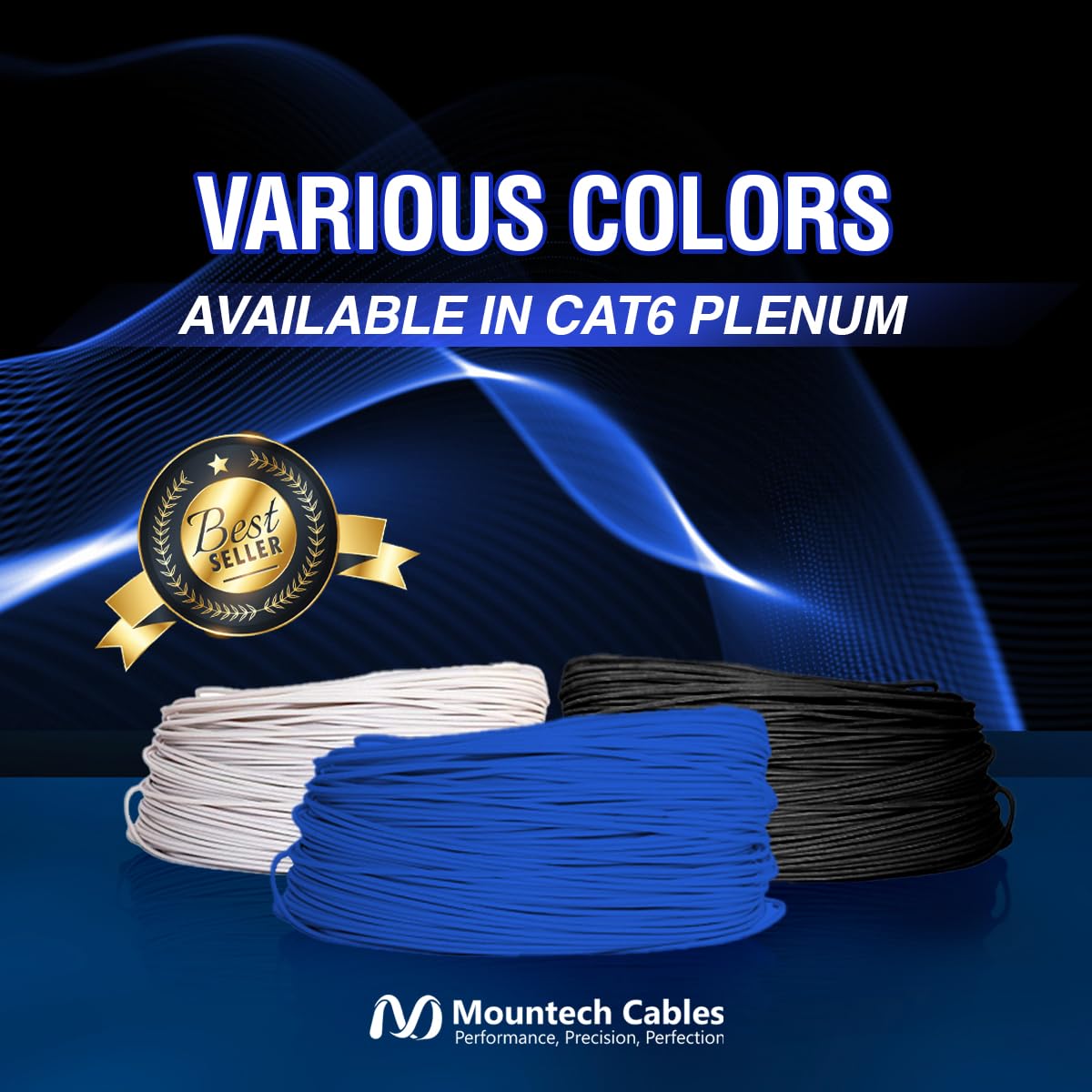1000FT Blue Cat6 Plenum Ethernet Cable F72173