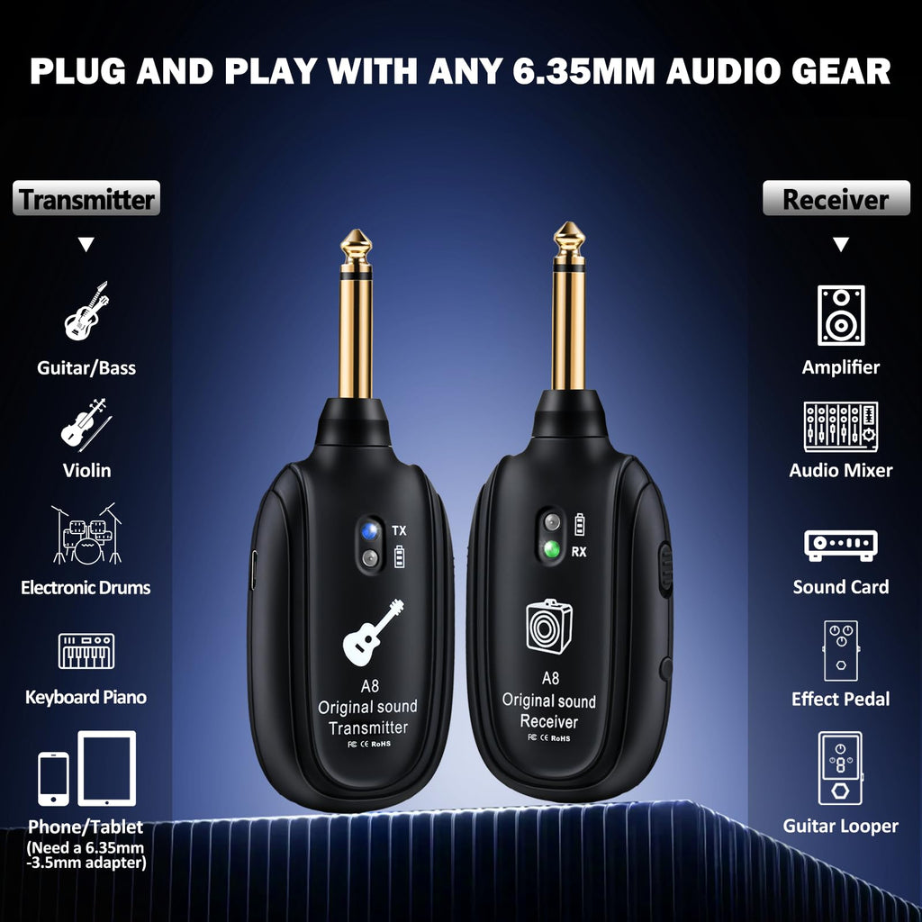 Wireless Guitar System UHF 2 Modes Y242