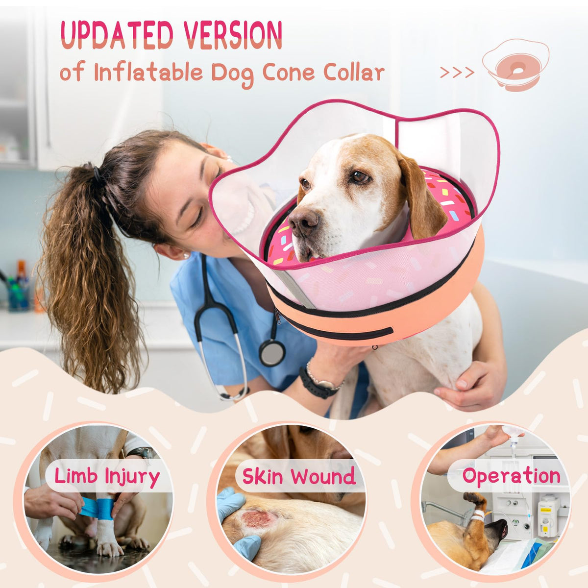 Inflatable Dog Cone Collar for Dogs J5057