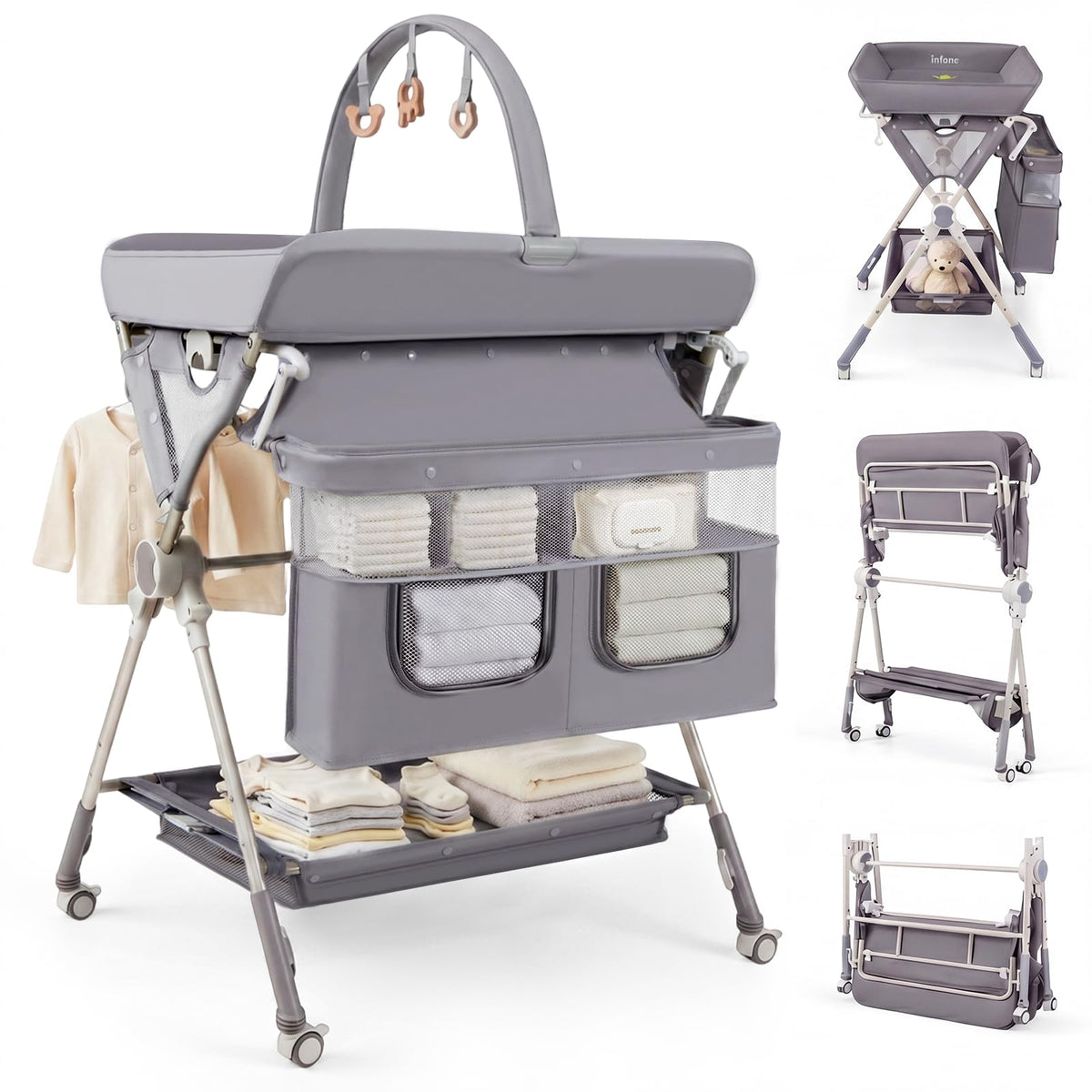 Portable Baby Changing Table with Wheels Z655