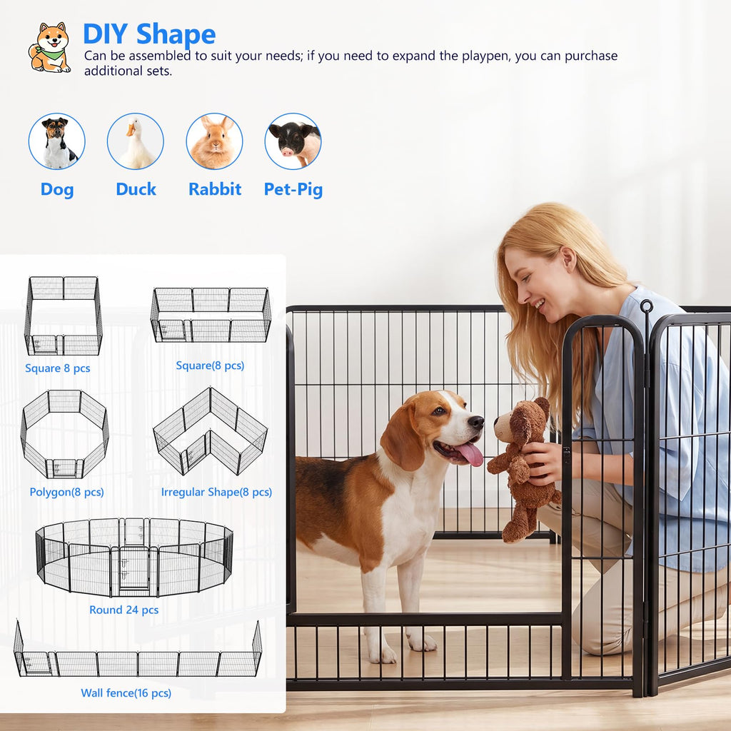 32 Inch 16 Panels Foldable Dog Playpen V697