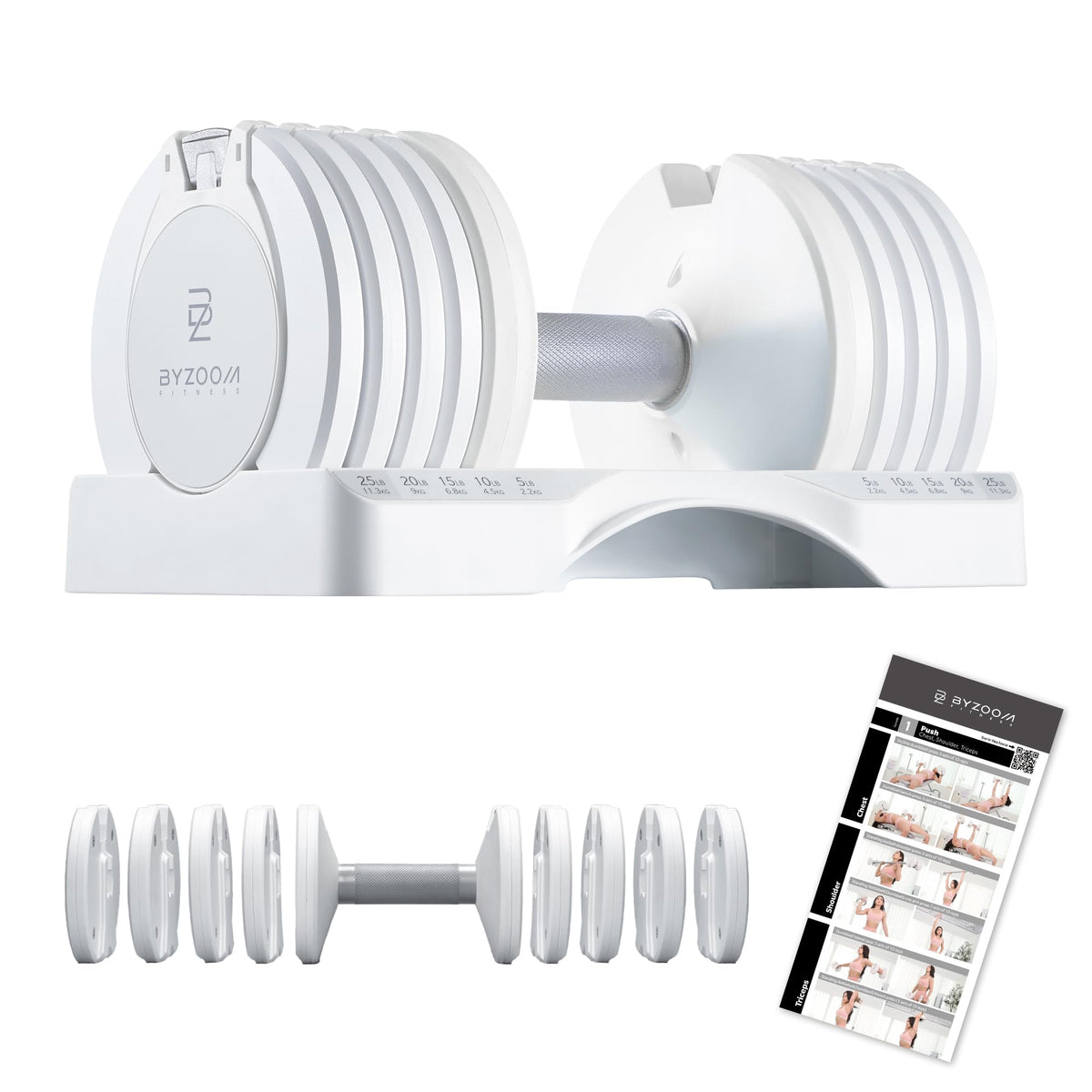Adjustable Dumbbell 5-in-1 White P7335