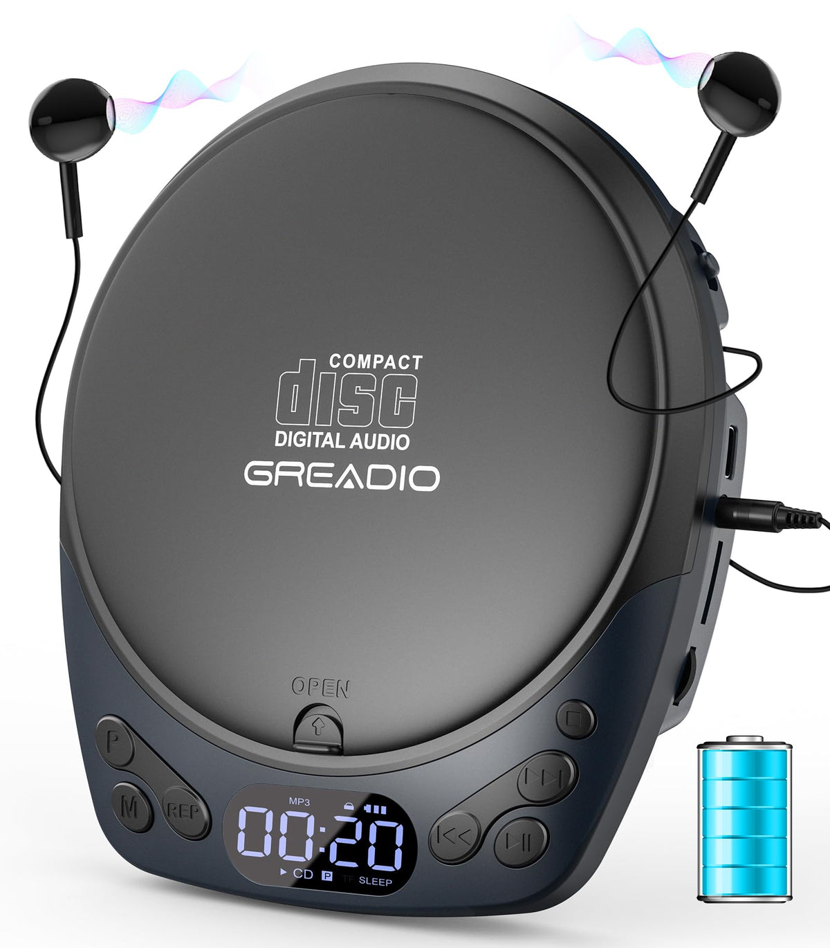 Portable CD Player with Headphones J510