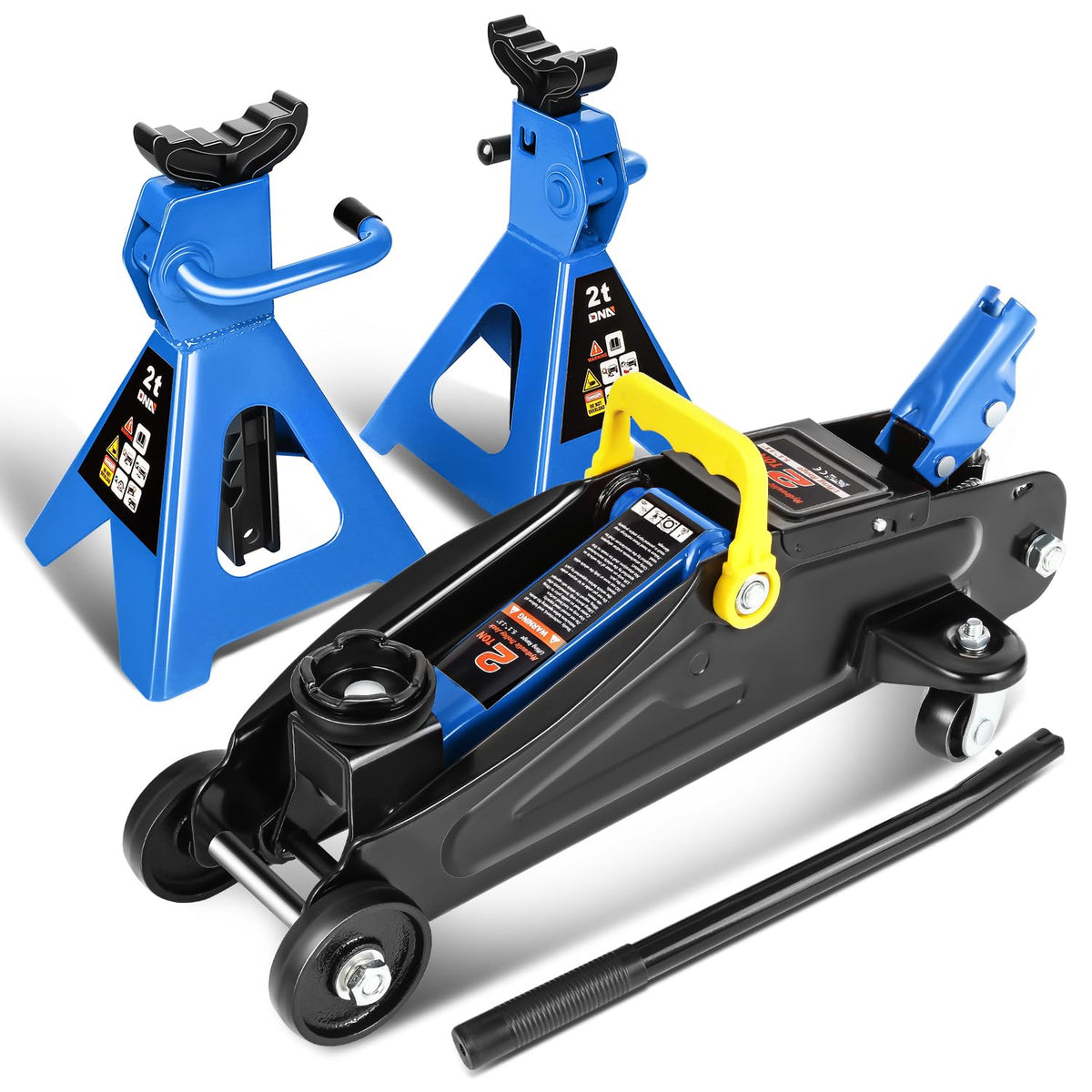 2 Ton Car Jack and Stands Kit Blue D351762