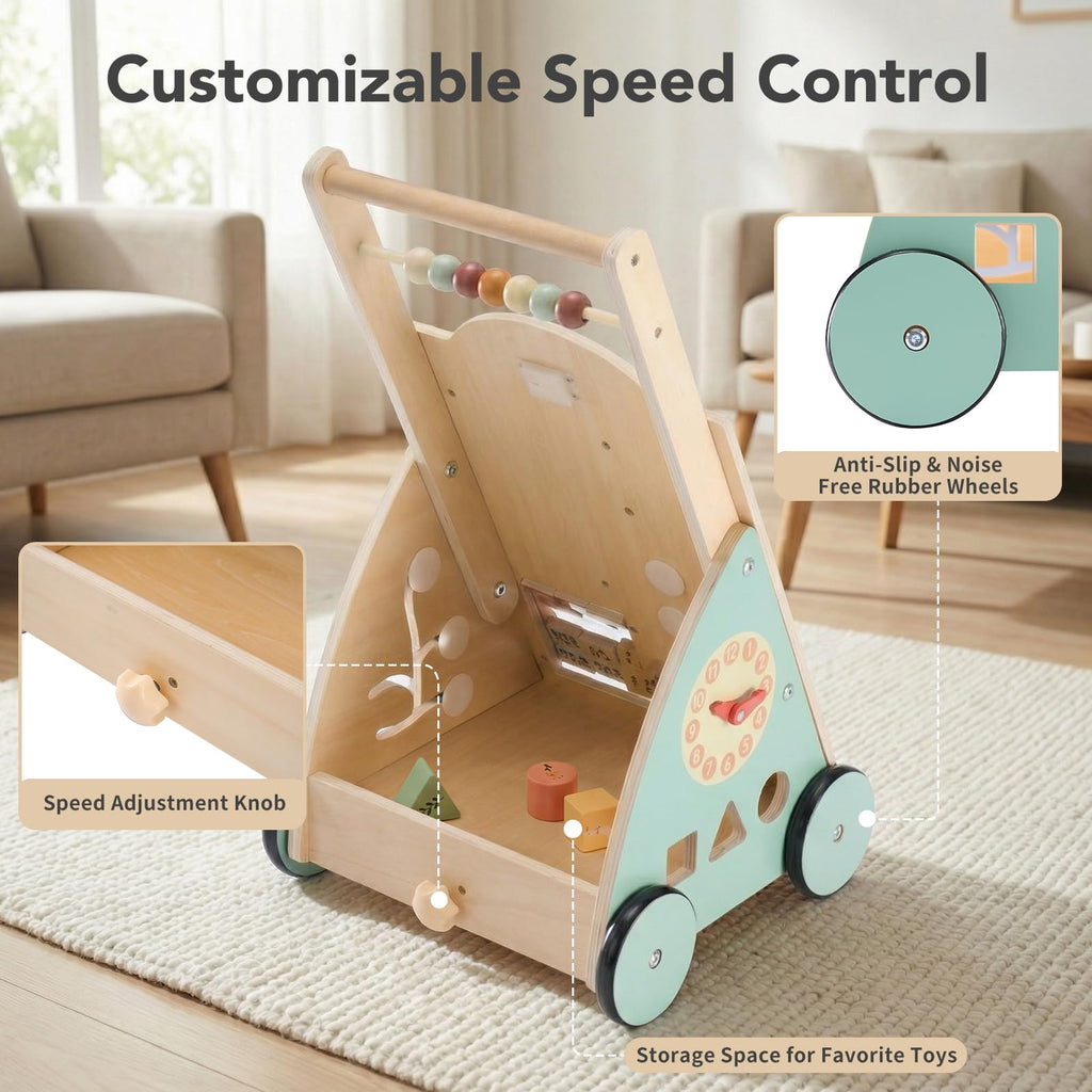 Wooden Baby Walker with Activity Center U791