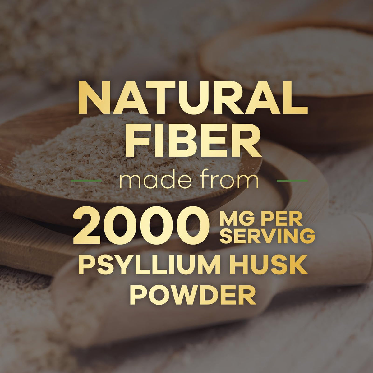 Psyllium Husk Powder 2000mg Fiber Supplement 60 Capsules F35282