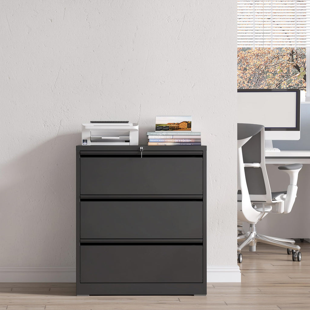 3 Drawer Metal File Cabinet with Lock E519226
