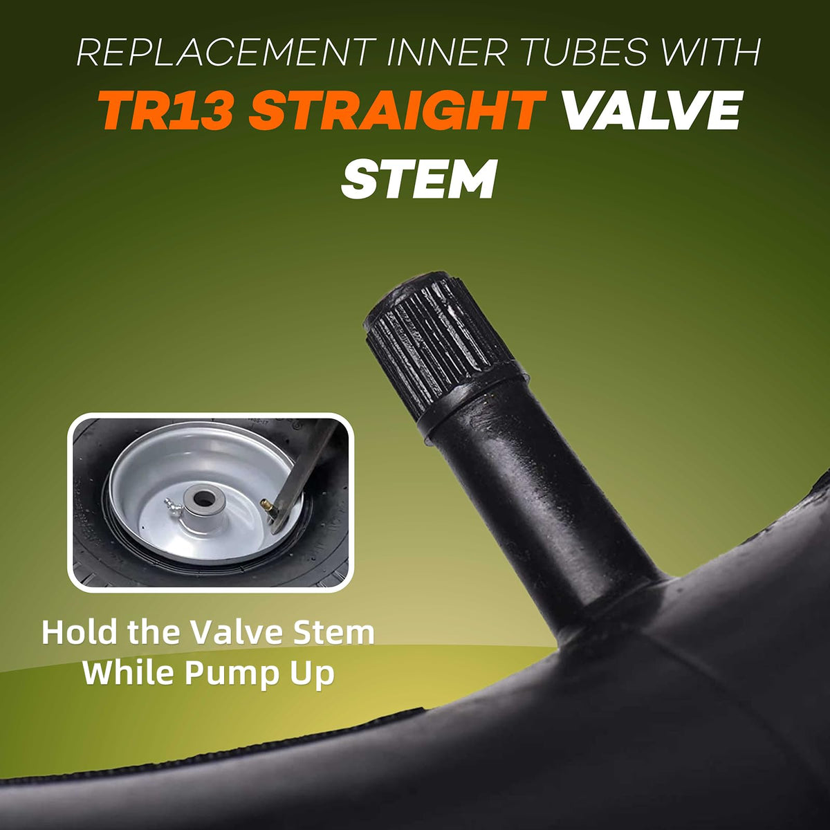 4.80/4.00-8" Inner Tube with TR-13 Straight Valve Stem (4-Pack) U212