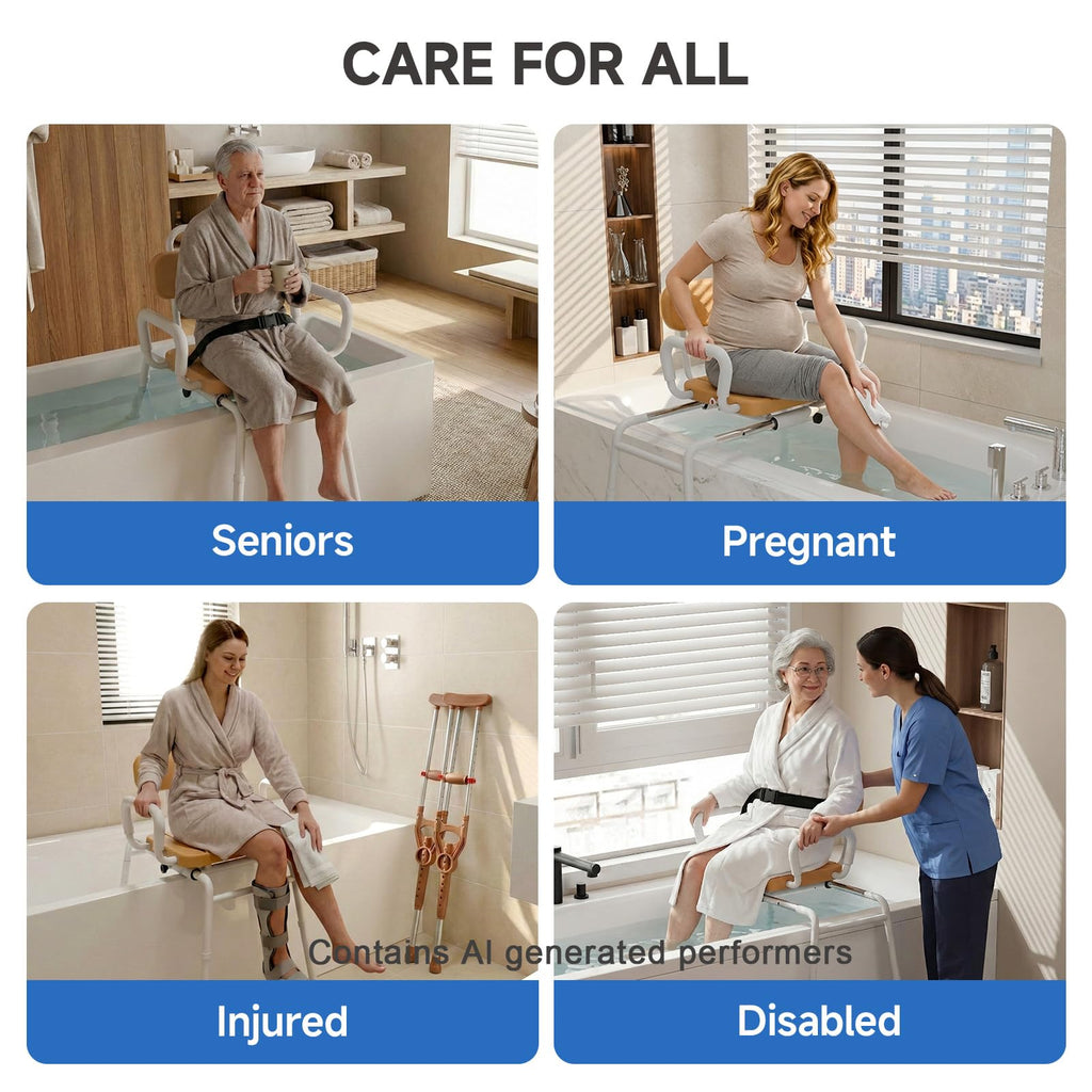 Sliding Shower Chair with Swivel Seat H49008