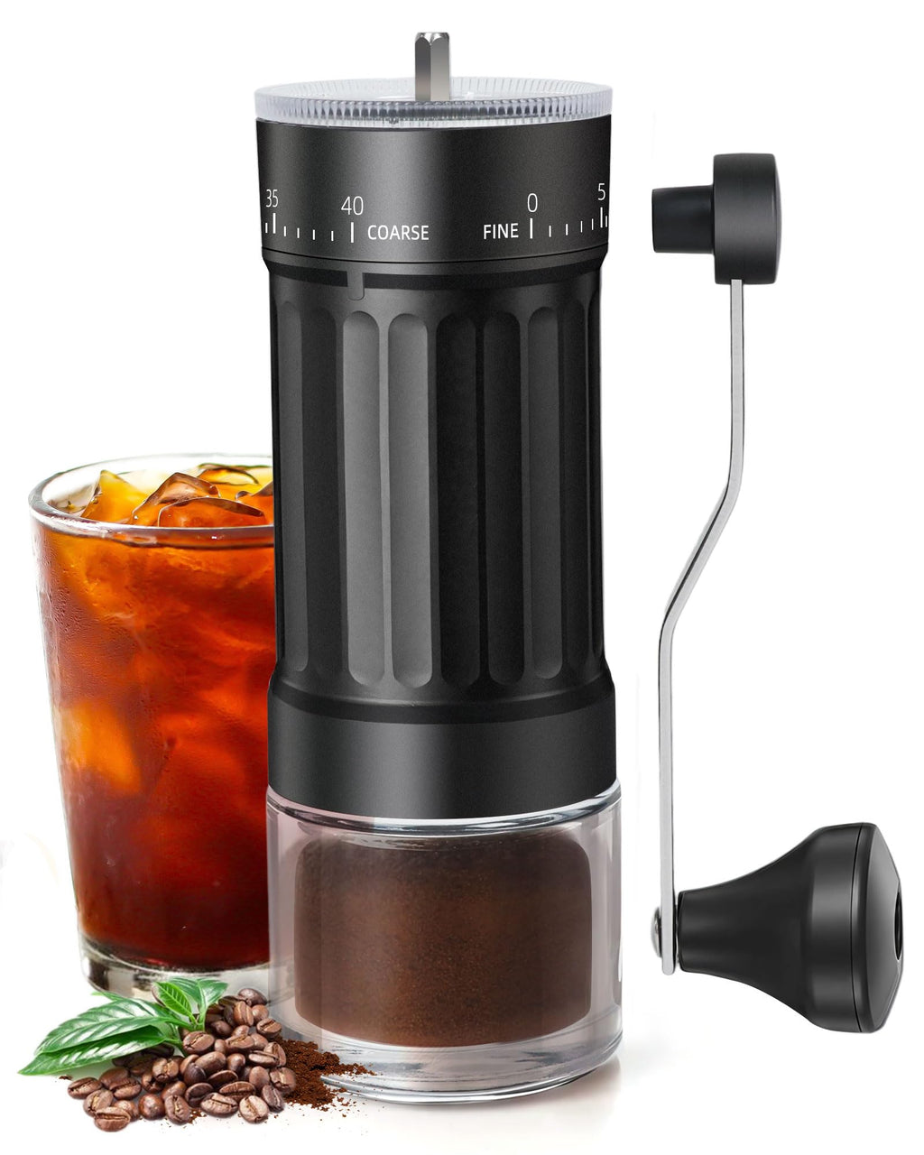 Manual Ceramics Burr Coffee Grinder with 40 Adjustable Settings N269351