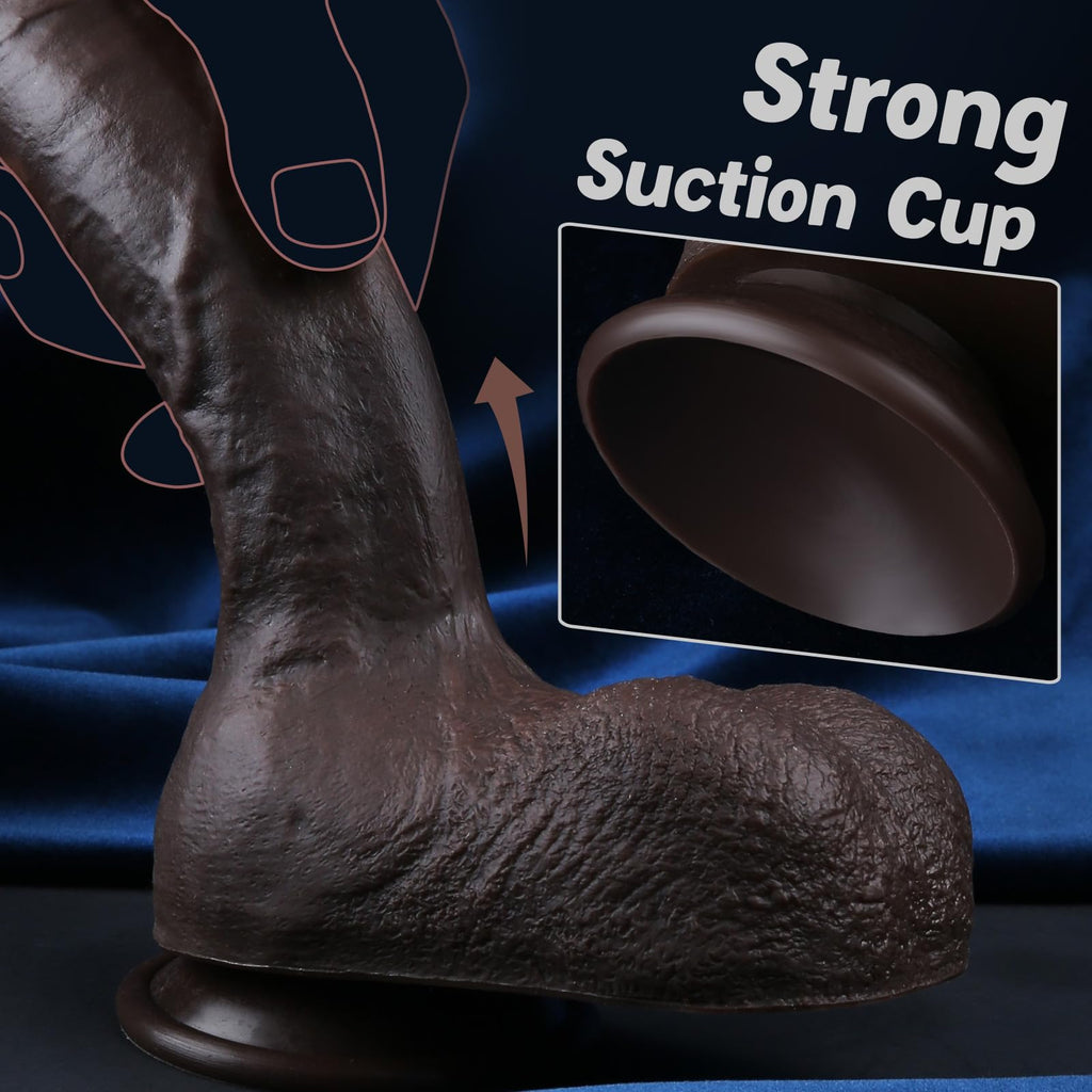 10 Inch Realistic Big Black Dildo B254