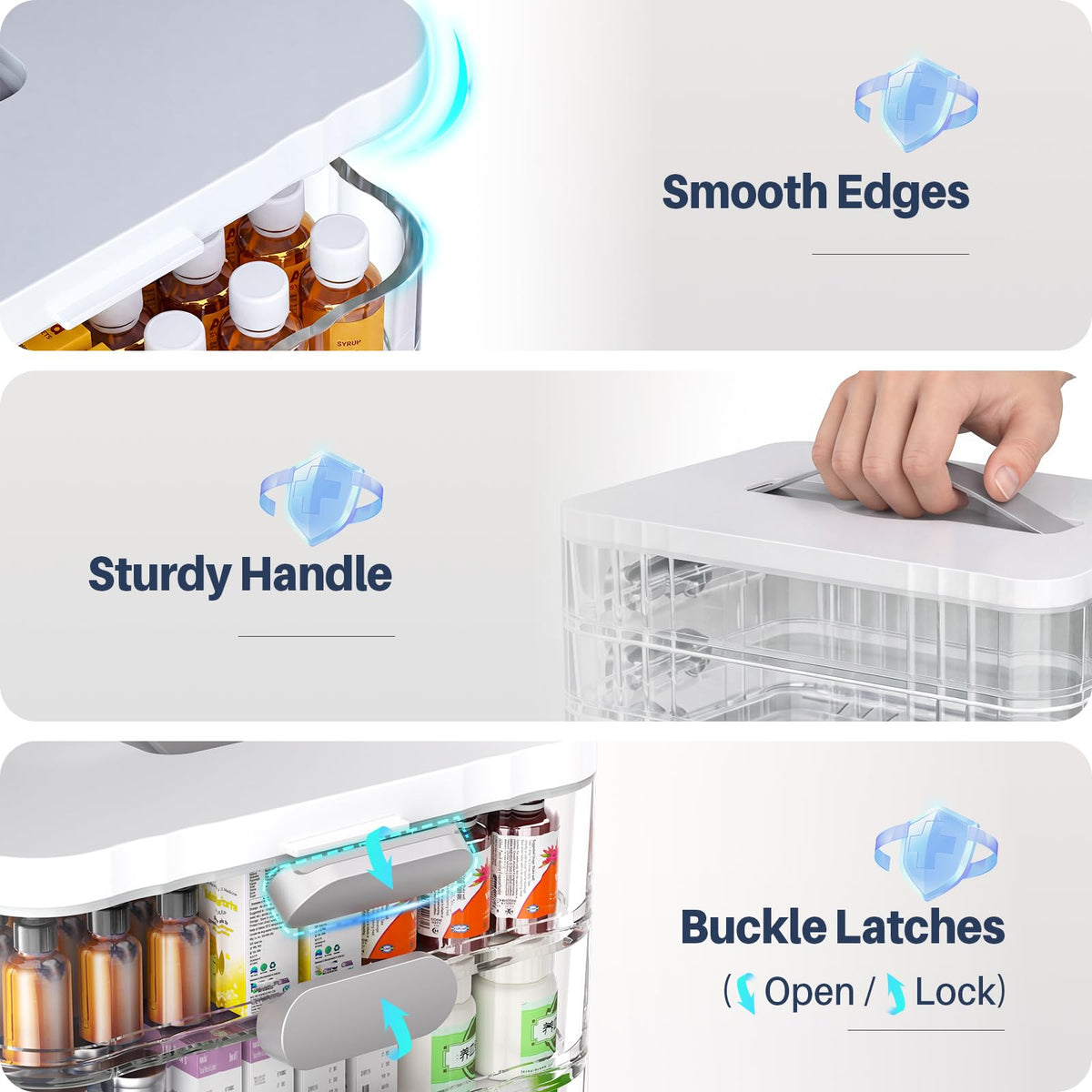 4-Tier Medicine Organizer Storage Box X699282