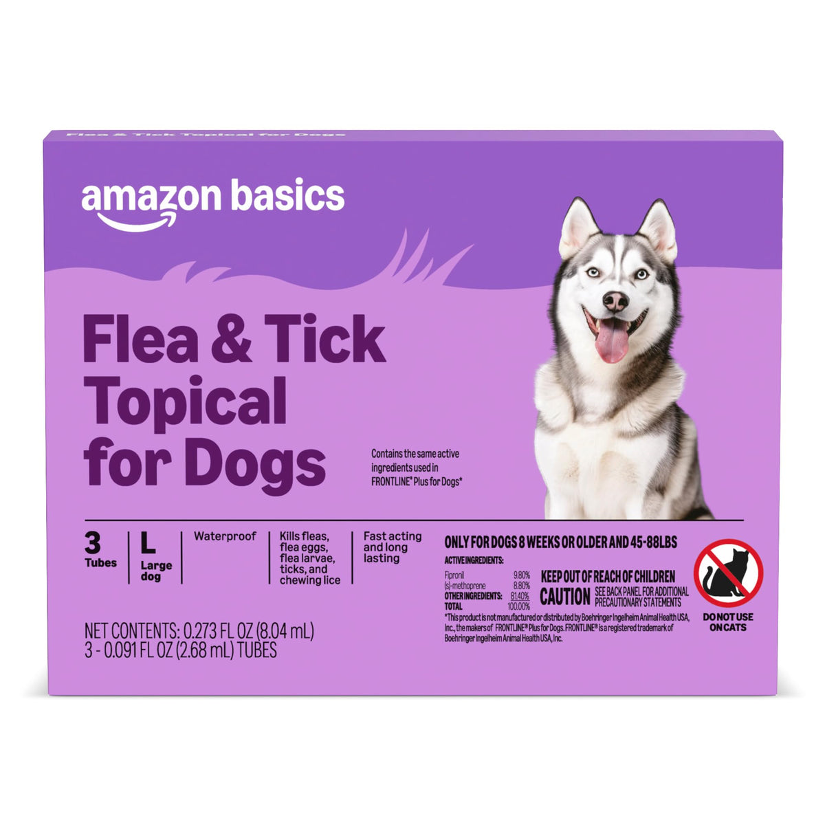Flea and Tick Topical Treatment for Large Dogs 3 Count I635842