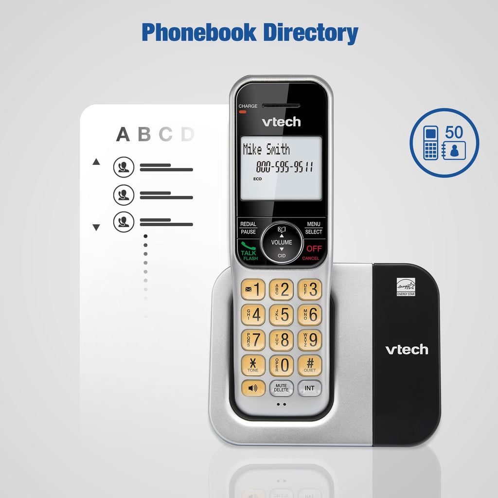 2-Handset Cordless Phone System with Call Block Z114
