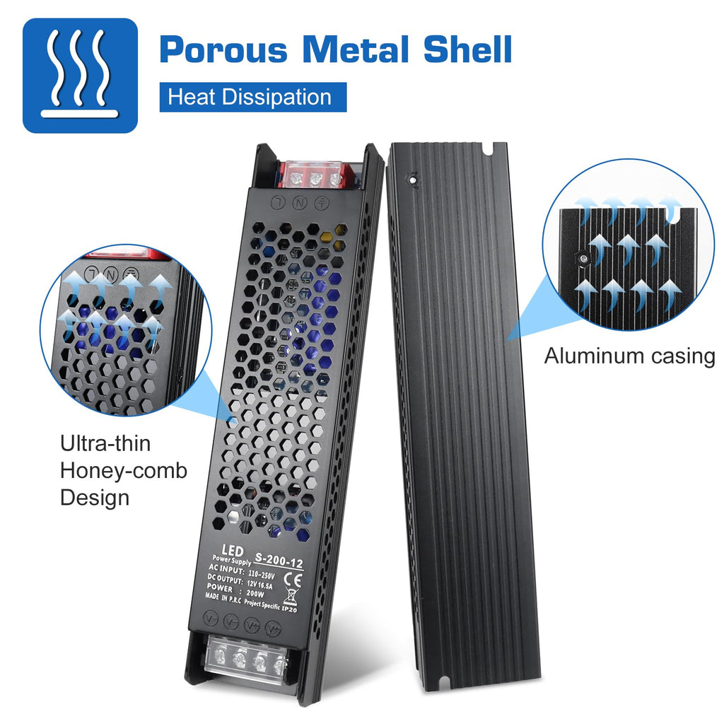 200W 12V LED Power Supply Y508
