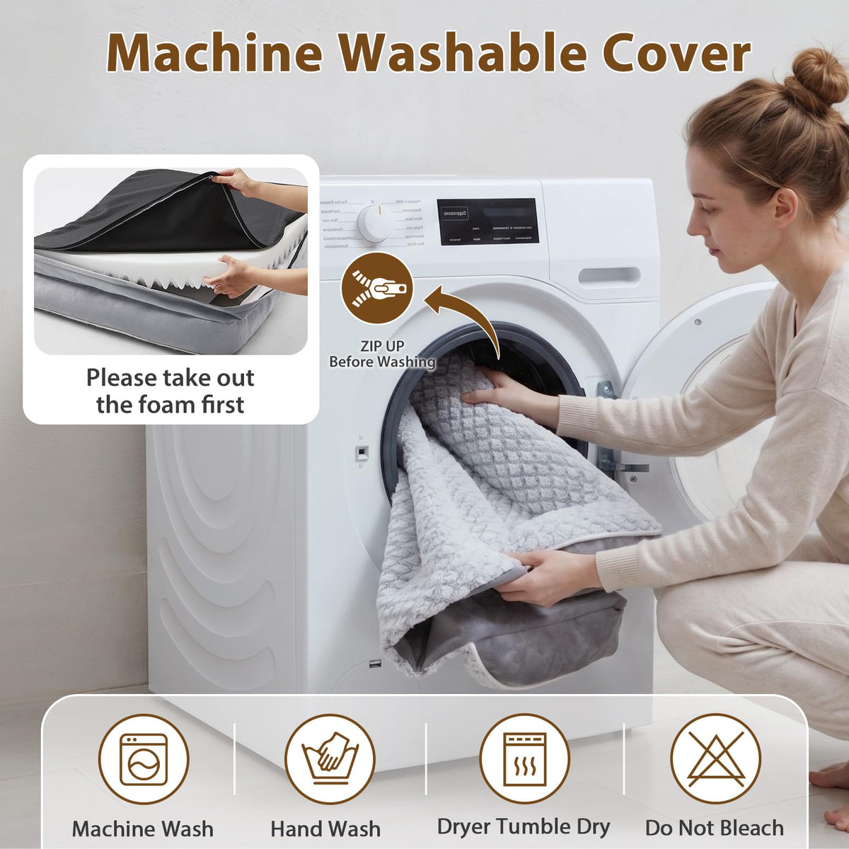 Washable Orthopedic Dog Bed Z992385