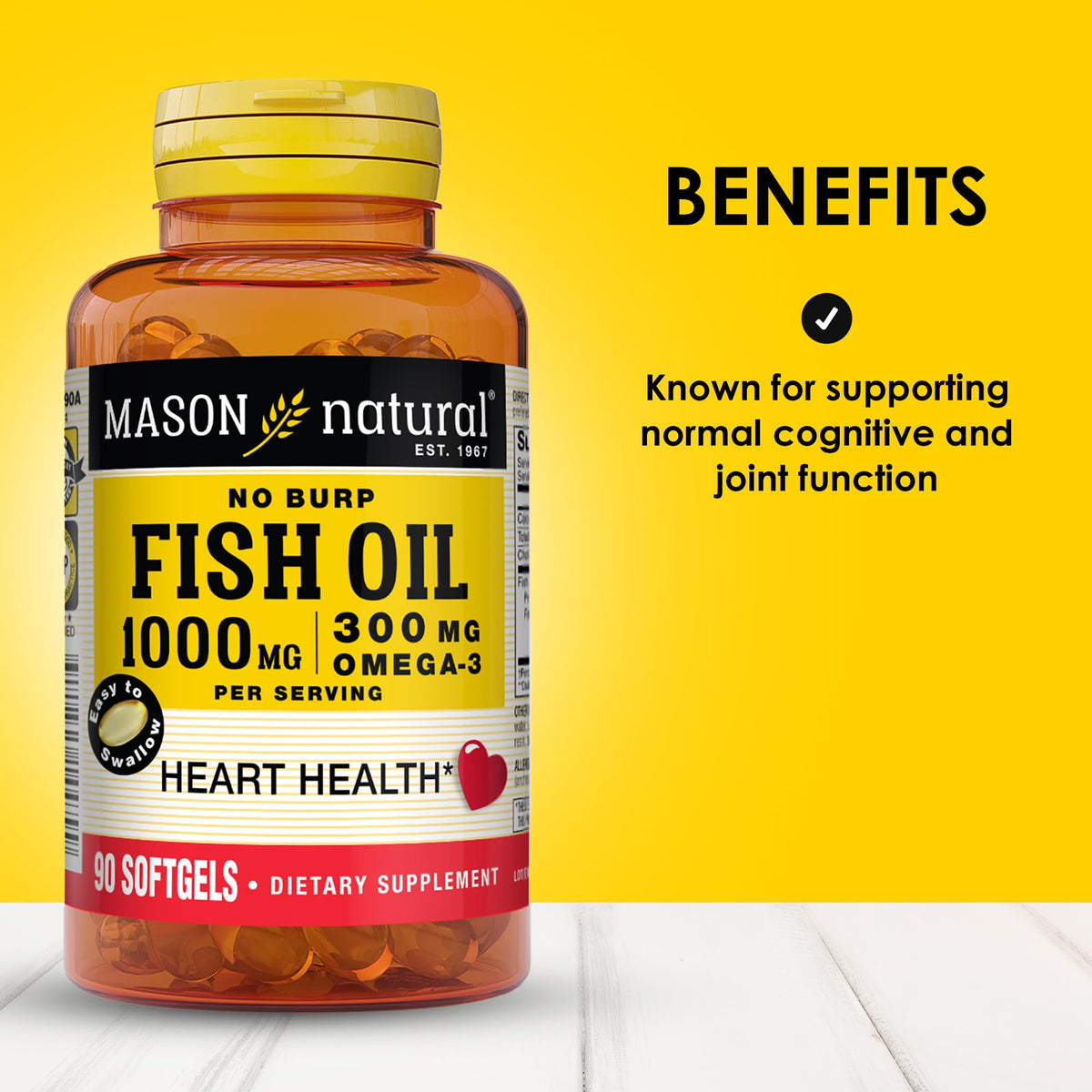 Omega 3 Fish Oil 1000mg 90 Softgels F928166