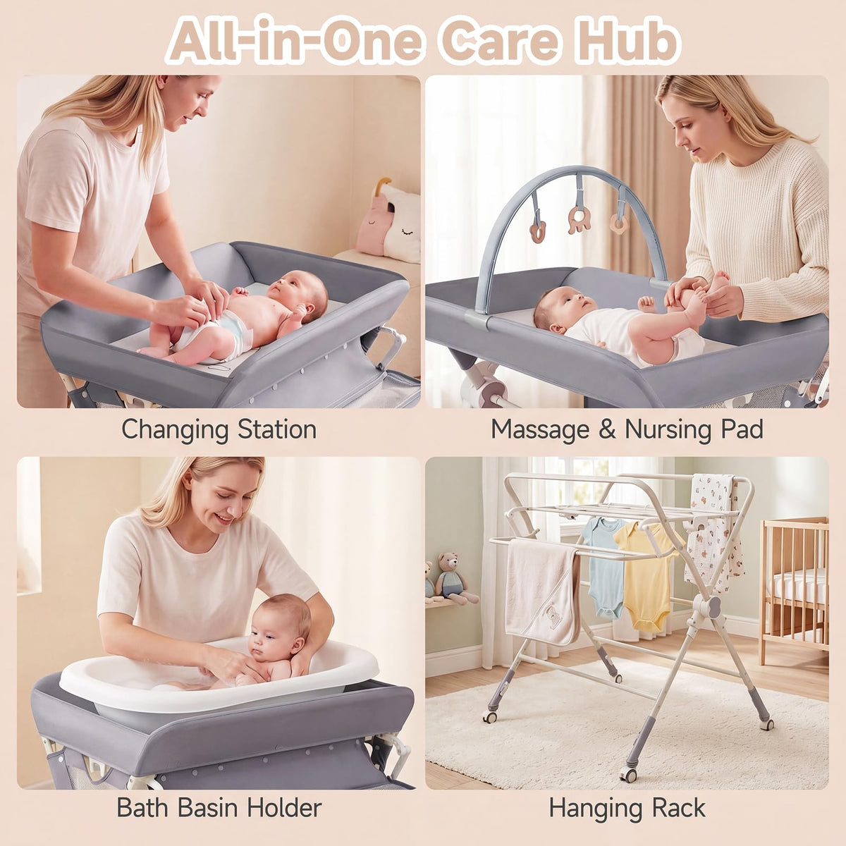 Portable Baby Changing Table with Wheels Z655