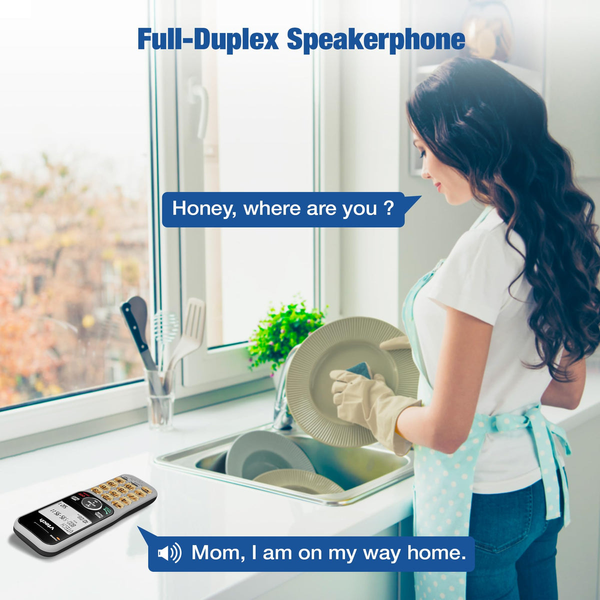 2-Handset Cordless Phone System with Call Block Z114