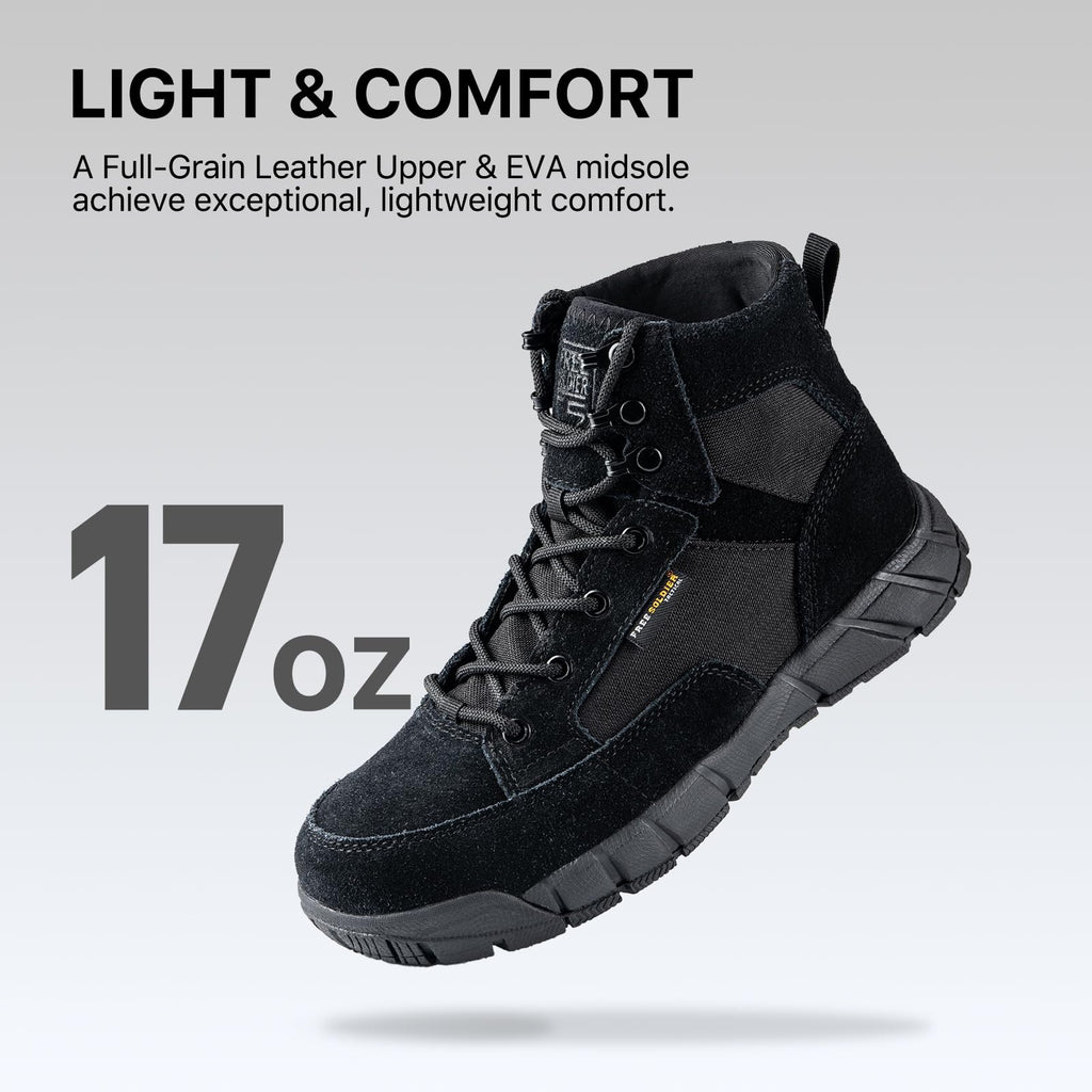 Men's 6 Inches Lightweight Waterproof Suede Leather Work Boots X18871