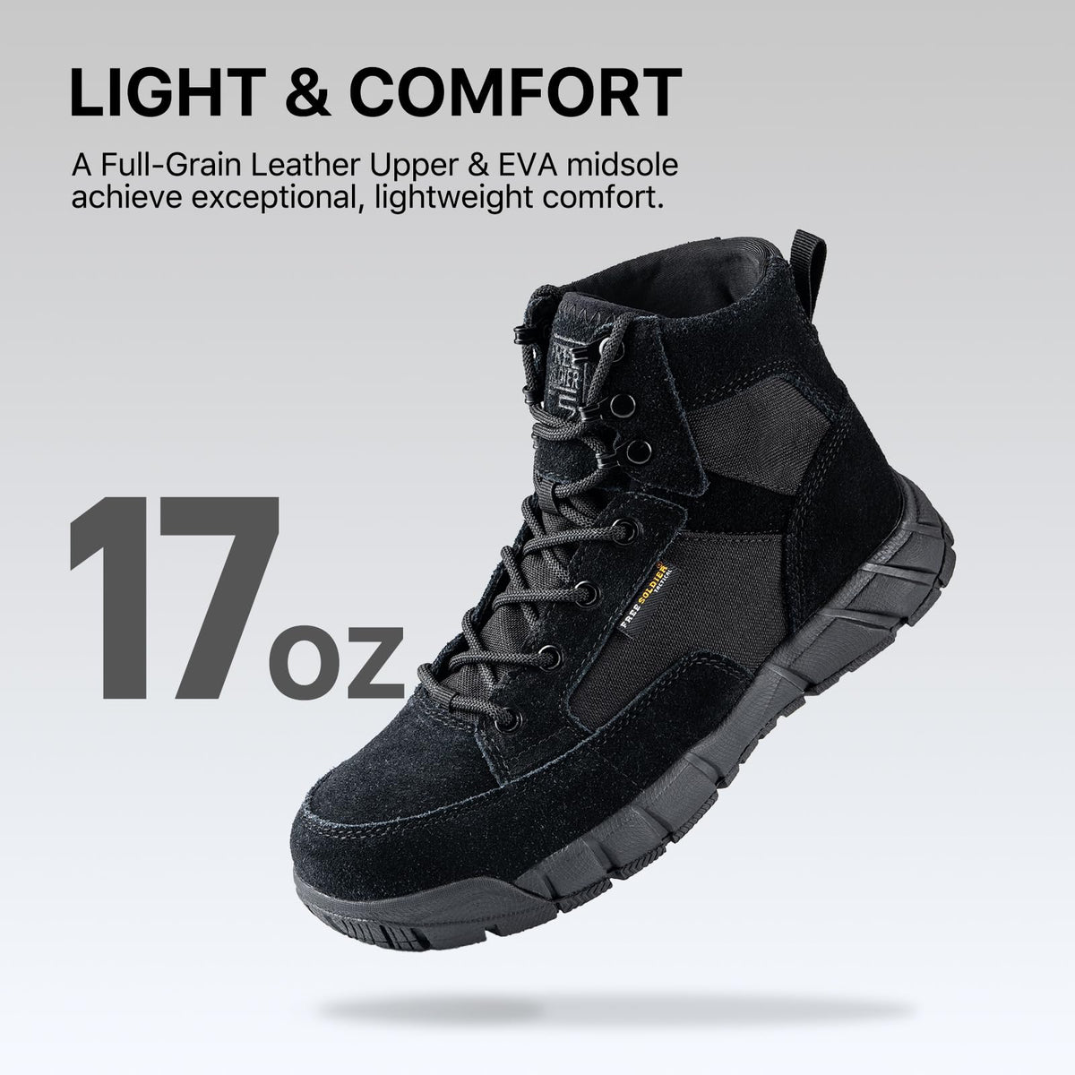 Men's 6 Inches Lightweight Waterproof Suede Leather Work Boots X18871