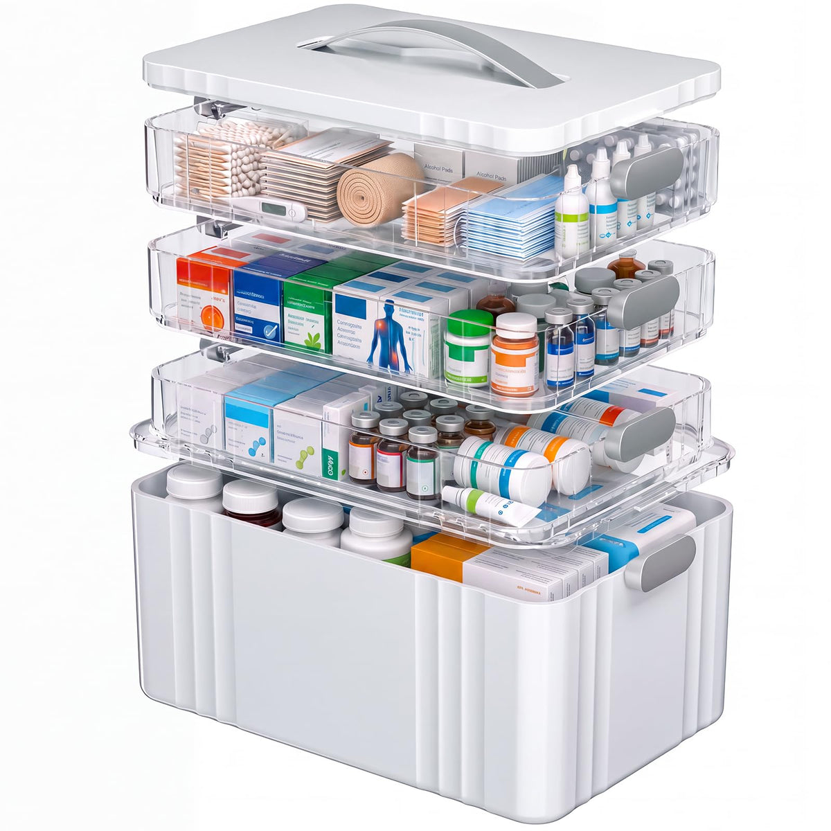 4-Tier Medicine Organizer Storage Box X699282