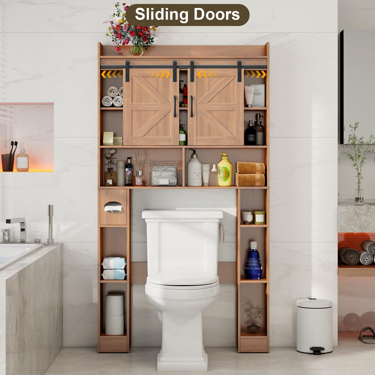 Over The Toilet Cabinet with Sliding Doors M23983