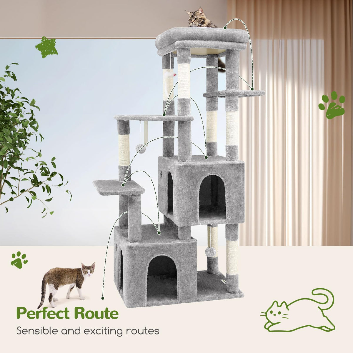 Light Grey Cat Tree M701