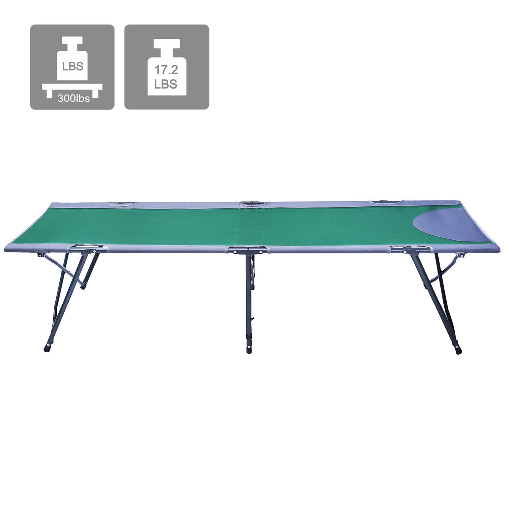 Green Folding Camping Cot with Carry Bag P36365