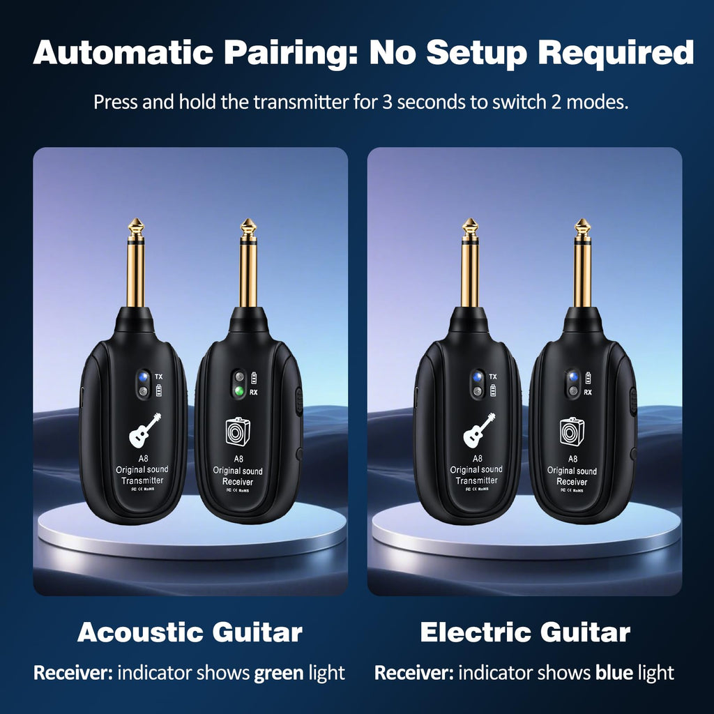 Wireless Guitar System UHF 2 Modes Y242