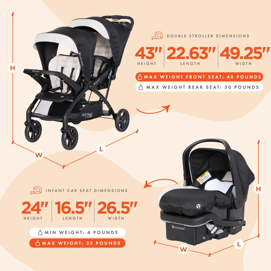 Double Stroller & Car Seat B49002