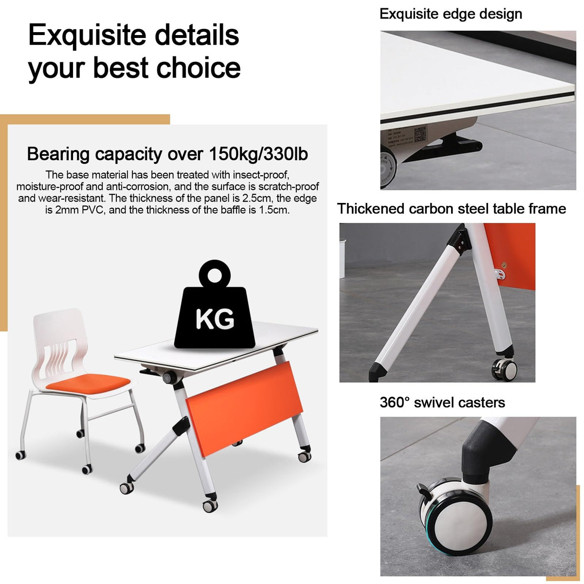 Folding Conference Table with Casters Y4615