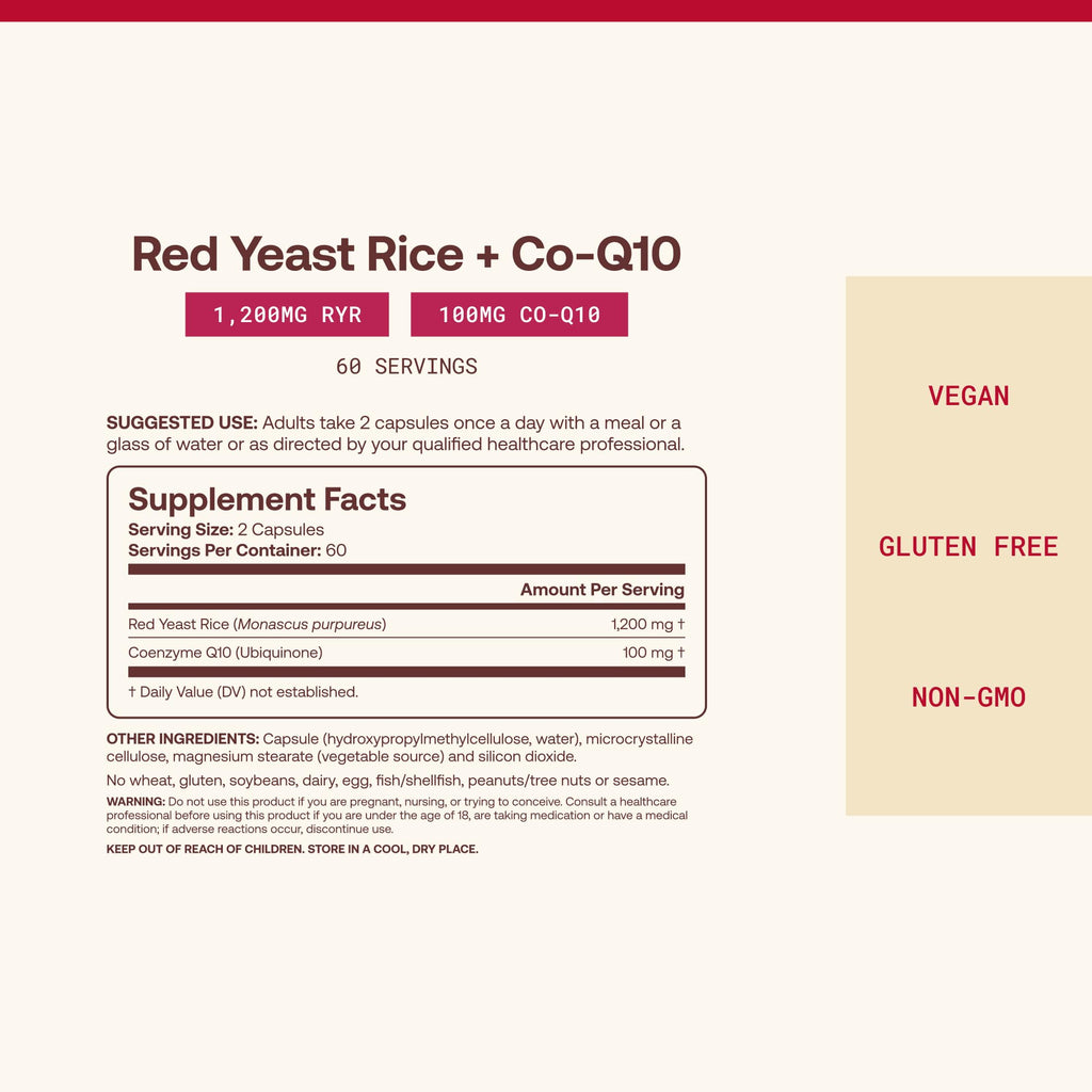 Red Yeast Rice with CoQ10 120 Capsules E77554