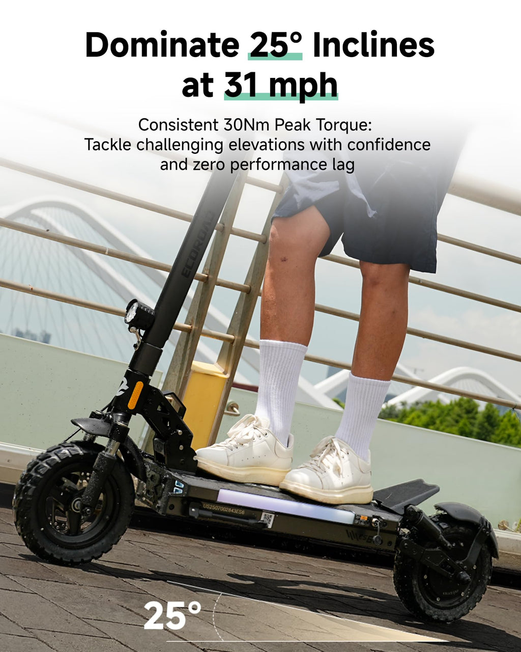 Electric Scooter Adults 1000W Peak Motor Up to 31 MPH J378086