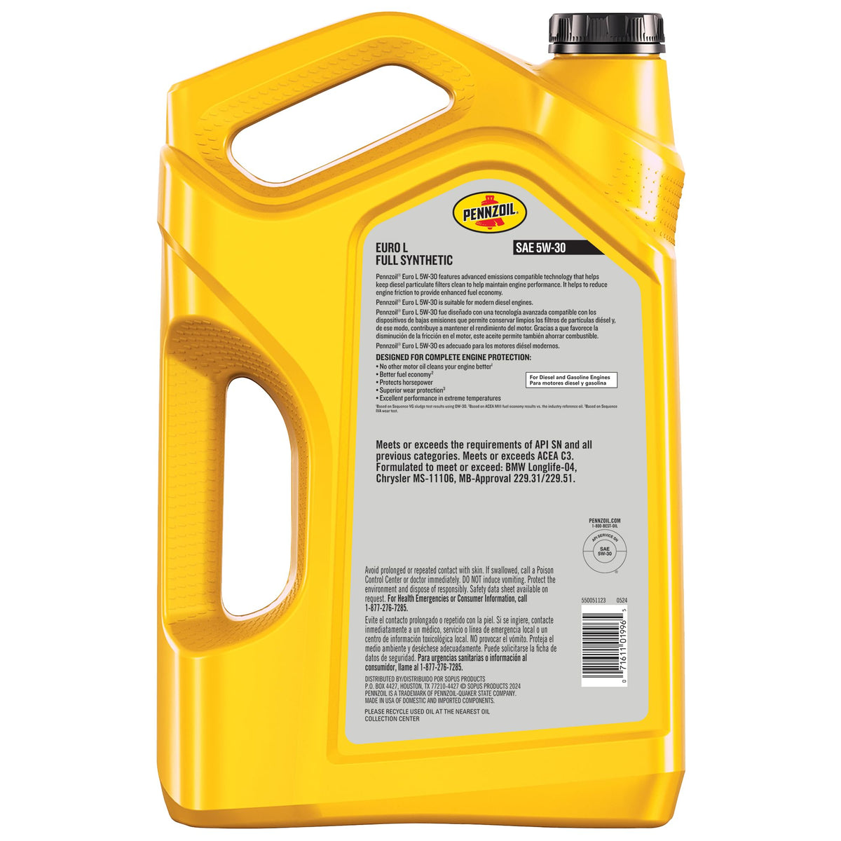 Full Synthetic 5W-30 Motor Oil, 5 Quart G81444