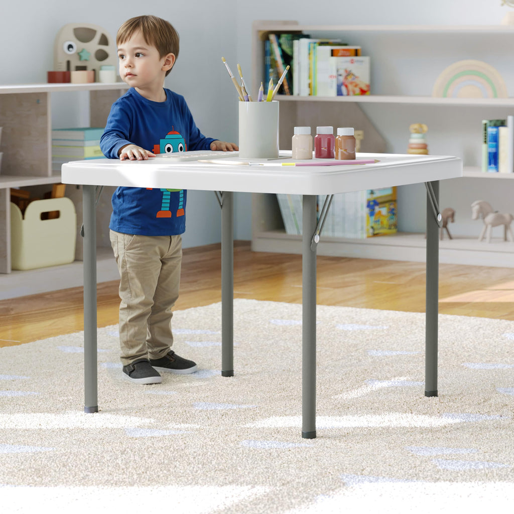 Kids 24x24 in Plastic Locking Folding Table J762