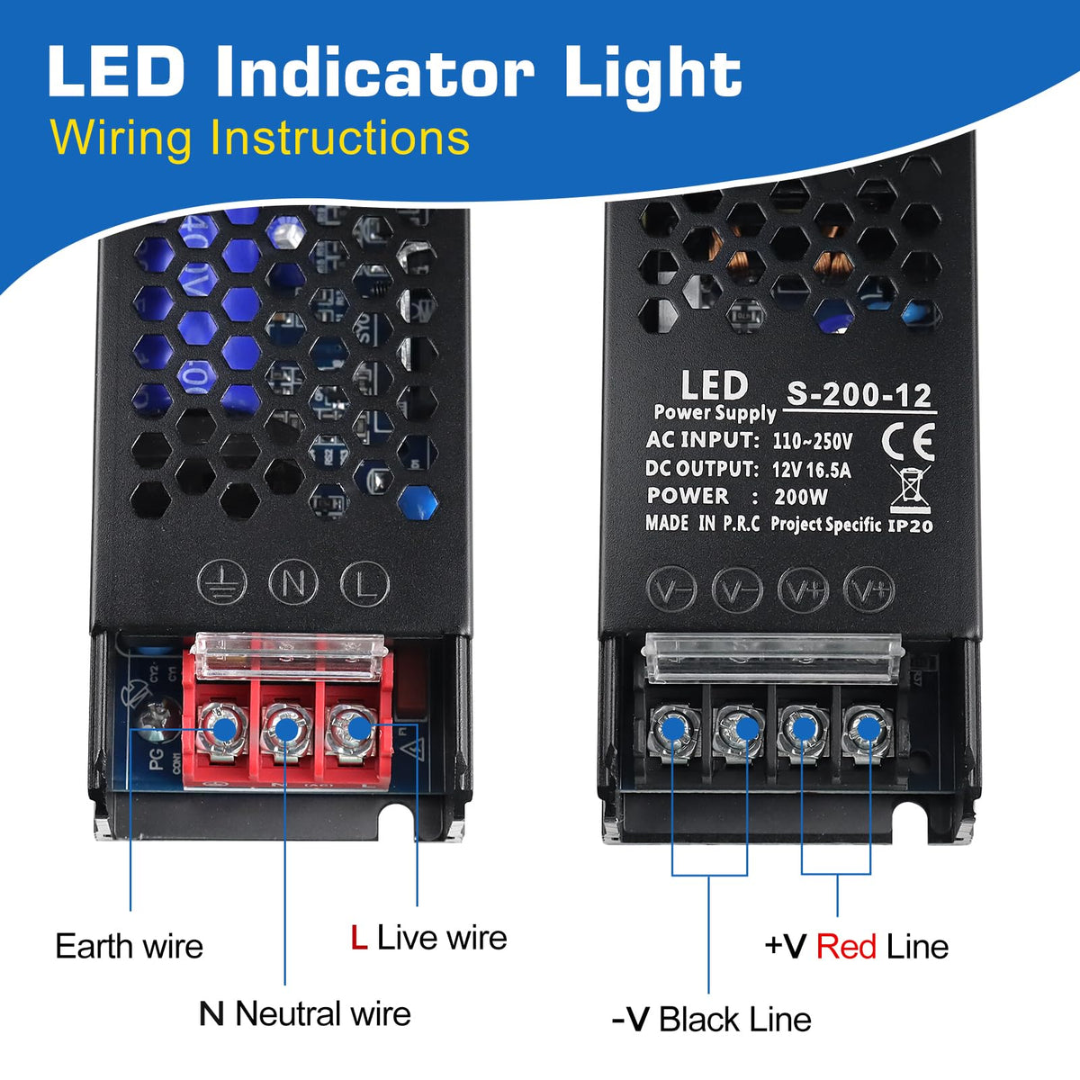 200W 12V LED Power Supply Y508