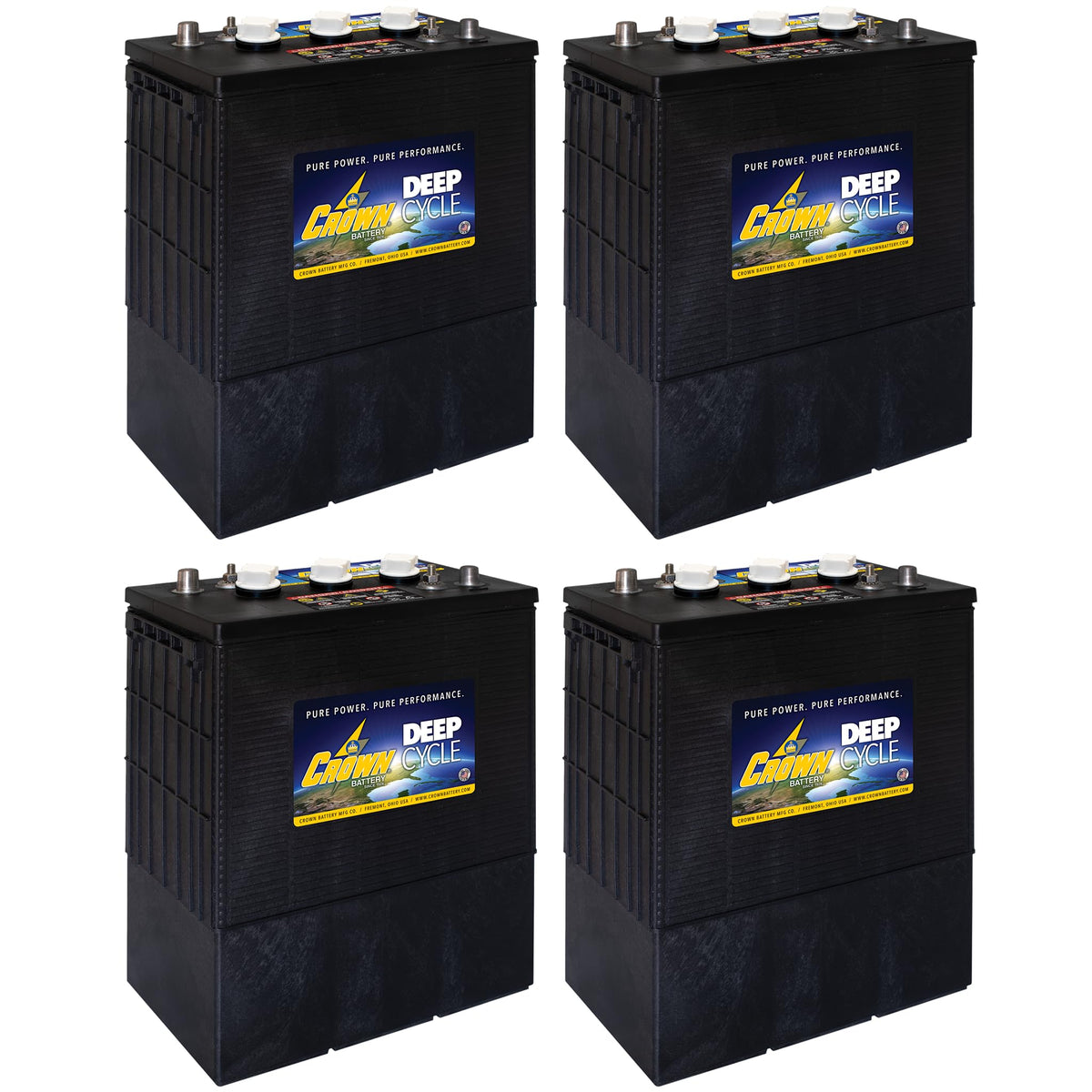 6V 370Ah Deep Cycle Flooded Lead Acid Battery Pack of 4 S8367