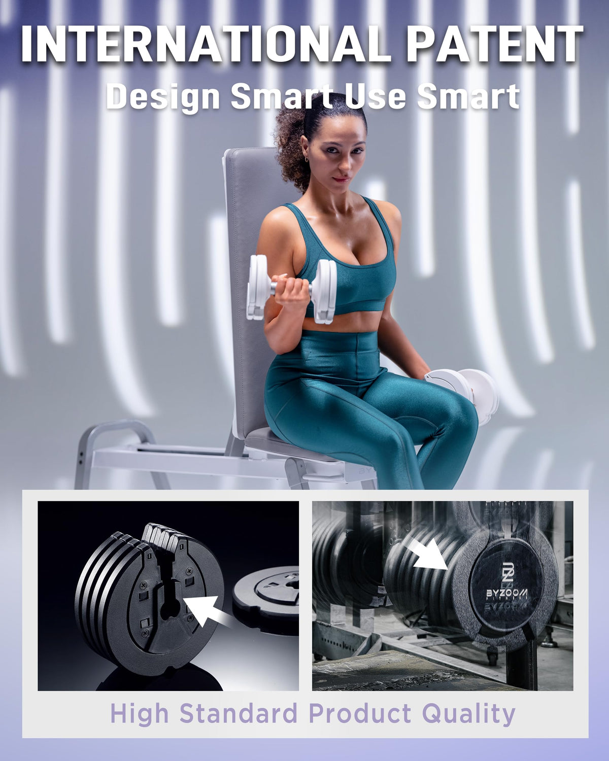 Adjustable Dumbbell 5-in-1 White P7335