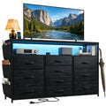 10 Drawer Dresser with LED Lights & Power Outlets K250