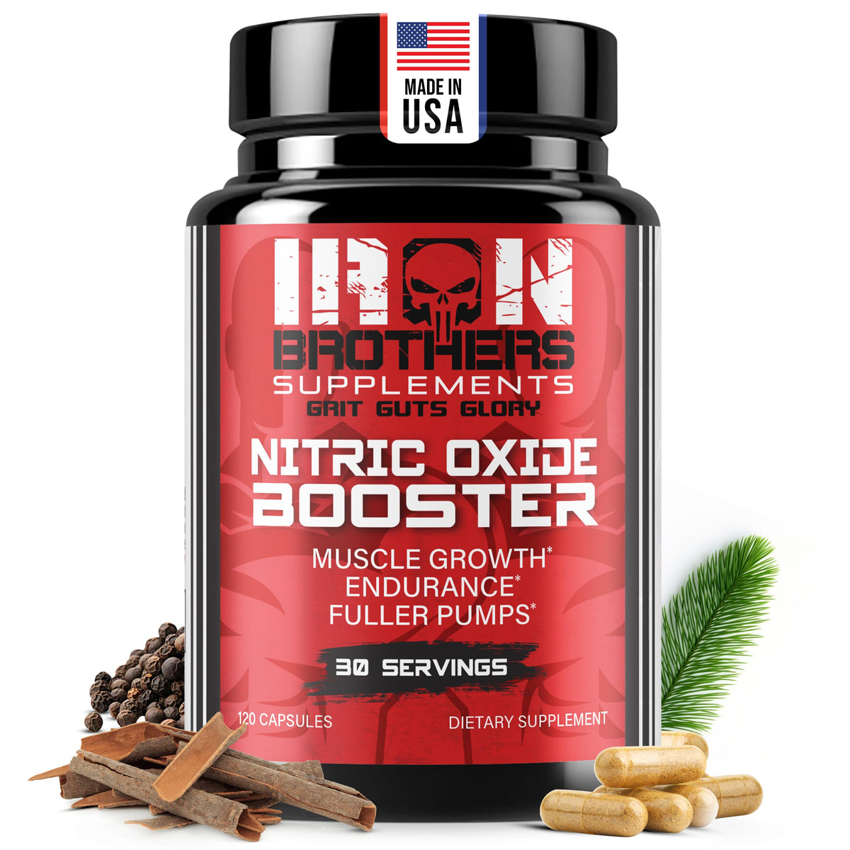 120 Vegan Capsules Nitric Oxide Supplement V136679