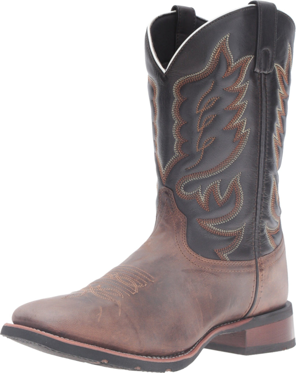 Brown Mid Calf Square Toe Pull On Boots B9274