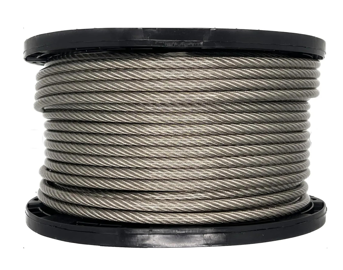 Vinyl Coated T316 Stainless Steel Wire Rope Cable 7x19 250 ft K941461