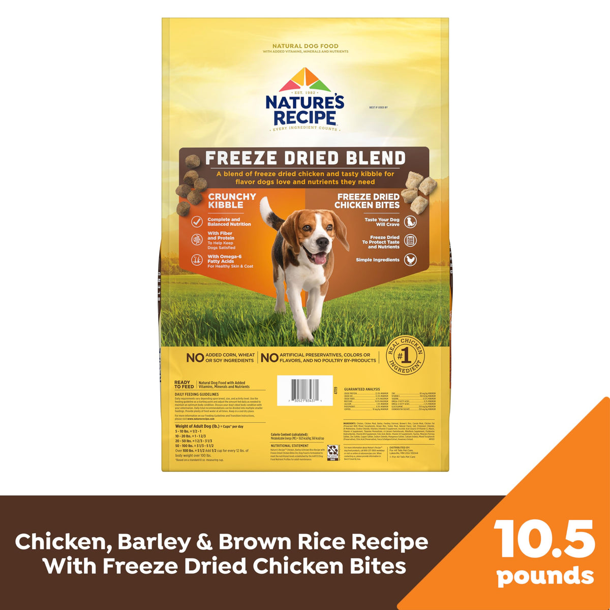 Freeze Dried Dry Dog Food 10.5 lb Bag I470