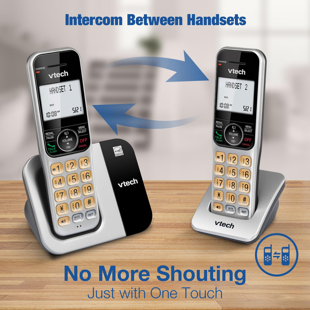 2-Handset Cordless Phone System with Call Block Z114