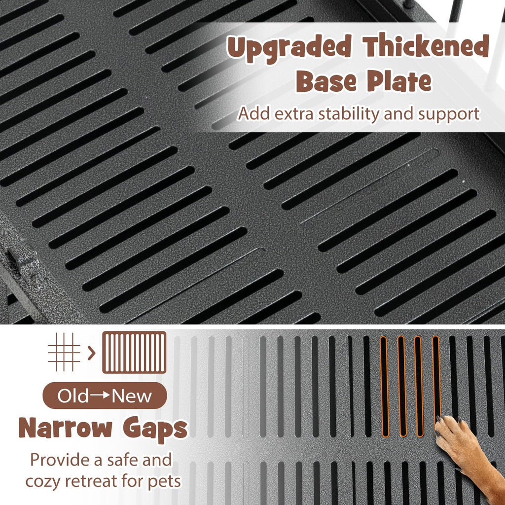 48 Inch Foldable Metal Dog Crate with 2 Lockable Doors A794050