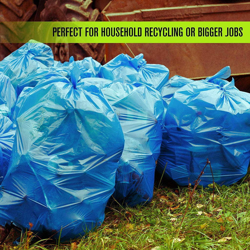 Blue 95-96 Gallon Garbage or Recycling Bags 32 Count K7706